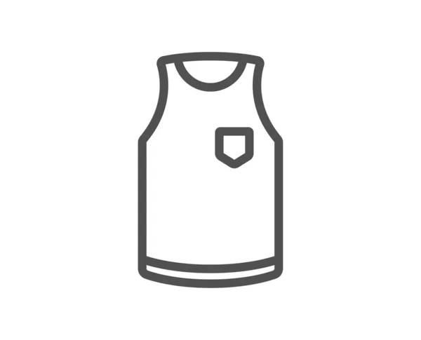 Skjorte Linjeikon Ermeløs Skjorte Skilt Symbol Sportsantrekk Kvalitetselement Skjorte Ikon – stockvektor