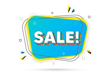 Satış promosyonu. Katmanlı metinli sohbet balonu. Özel fiyat tabelası. Reklam indirimi sembolü. En az konuşma balonu satışı. Sohbet mesaj balonu. Vektör