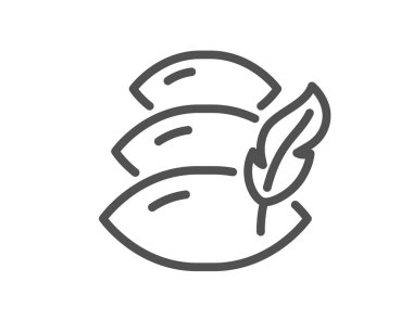 Yastık çizgisi simgesi. Uyku rahatlığı işareti. Gece yastığı sembolü. Kalite tasarım elemanı. Doğrusal yastık simgesi. Düzenlenebilir felç. Vektör