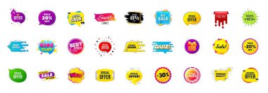 En iyi satışı yapan pankartlar. İndirimli fiyat etiketleri. Özel teklif 3D balon. Promosyon indirimi kuponları. Bilgi yarışması pankartı. En iyi indirimli satış etiketi şablonları. Reklam reklamları. Vektör