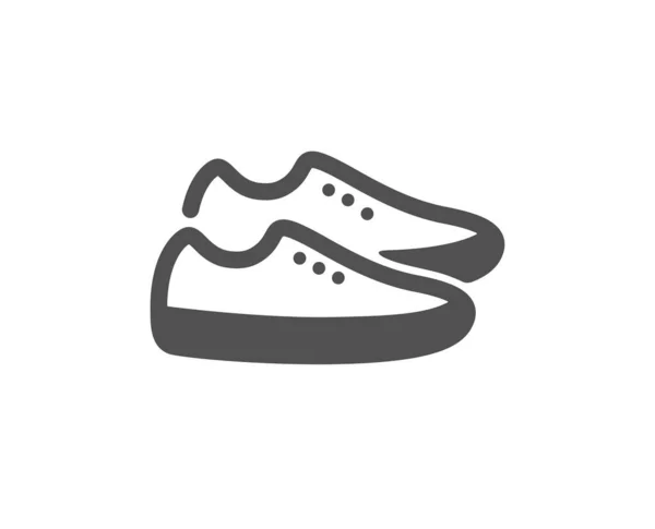 鞋子的图标 运动鞋标志 时尚运动鞋的象征 经典的扁平风格 质量设计要素 简单的鞋子图标 — 图库矢量图片