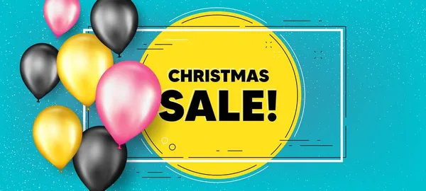 Christmas Sale Text Balloons Frame Promotion Banner Special Offer Price — Stock Vector