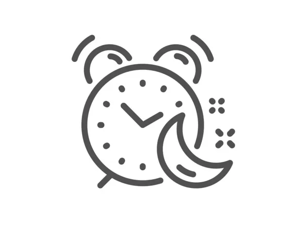 Піктограма Лінії Тривоги Годинника Нічний Знак Часу Сну Символ Годинника — стоковий вектор
