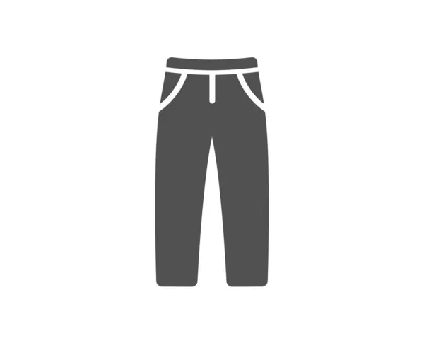 Icono Pantalones Los Pantalones Llevan Letrero Tejido Símbolo Vaqueros Estilo — Vector de stock