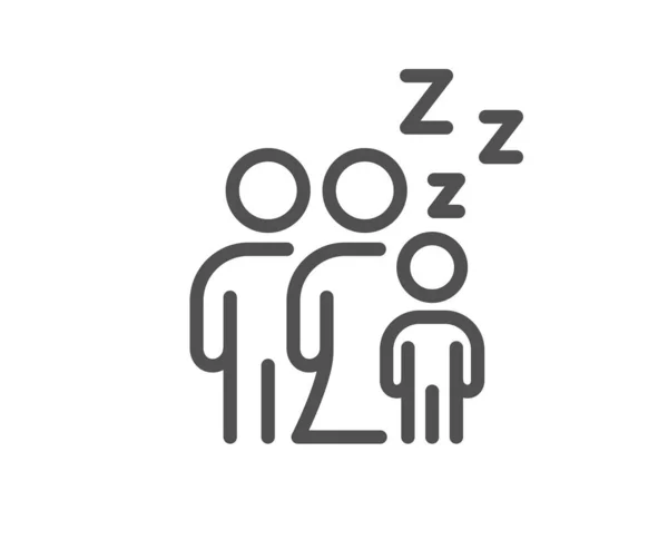 Sleep Line Icon Familiennächte Schlafende Menschen Qualitäts Design Element Ikone — Stockvektor