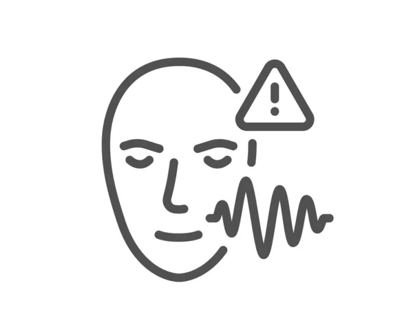Εικονίδιο Γραμμής Φωνητικού Κύματος Σημάδι Σάρωσης Προσώπου Σύμβολο Φωνητικής Επαλήθευσης — Διανυσματικό Αρχείο