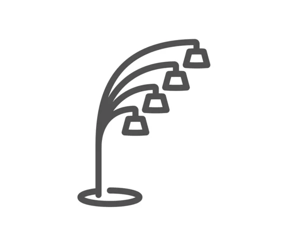 Stehlampe Linie Symbol Standlicht Schild Innenraum Beleuchtet Symbol Qualitäts Design — Stockvektor