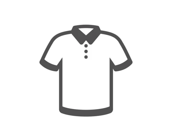 T恤图标 T恤衫上有标志 面料运动服的象征 经典的扁平风格 质量设计要素 简单的T恤图标 — 图库矢量图片