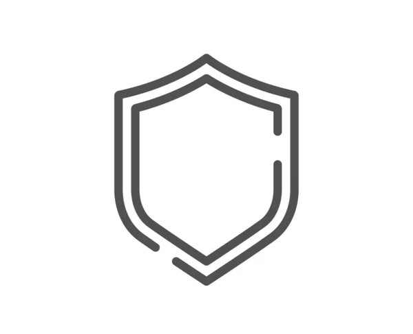 Icono Línea Escudo Firma Privacidad Segura Símbolo Defensa Segura Elemento — Vector de stock