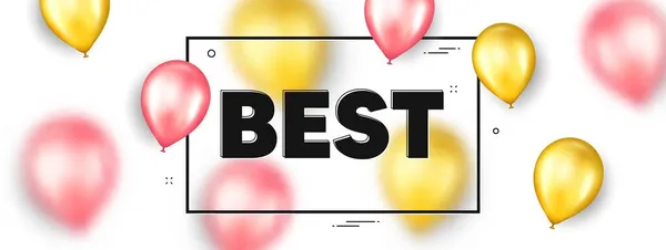 Melhor Texto Promoção Balões Quadro Promoção Anúncio Banner Oferta Especial —  Vetores de Stock