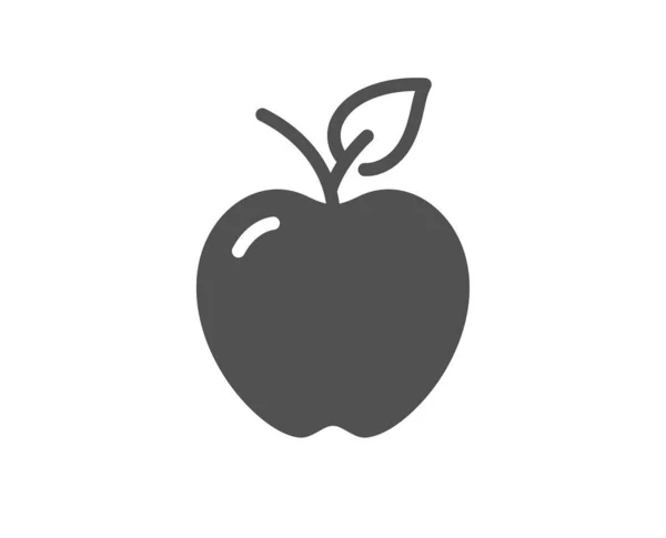 Icône Apple Signe Nourriture Aux Fruits Diète Symbole Nutritionnel Style — Image vectorielle