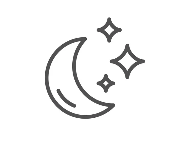 Mondlinie Ruhezeichen Mondnachtssymbol Qualitäts Design Element Lineare Stil Mond Ikone — Stockvektor