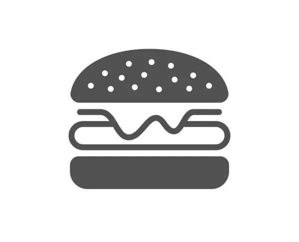 Икона Бургеров Знак Фаст Фуда Символ Гамбургера Классический Плоский Стиль — стоковый вектор