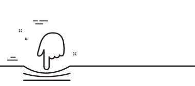 Elastik çizgi simgesi. Dayanıklılık işareti. Asgari çizgi çizimi arka planı. Elastik çizgi simge desenli pankart. Beyaz ağ şablonu konsepti. Vektör