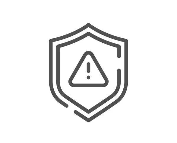 Ícone Linha Escudo Privacidade Sinal Seguro Símbolo Defesa Segura Elemento — Vetor de Stock