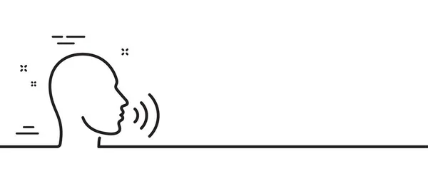 Menschliche Sing Line Ikone Gesprächszeichen Die Person Spricht Symbol Minimale — Stockvektor