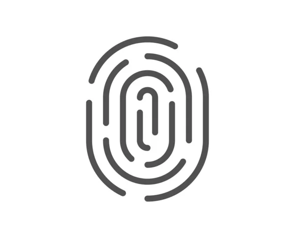Vingerafdruk Lijn Icoon Vingerafdruk Scan Teken Biometrisch Identiteitssymbool Kwaliteitselement Lineaire — Stockvector