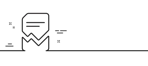 Icono Línea Documento Dañado Mala Señal Archivo Signatura Del Concepto — Archivo Imágenes Vectoriales