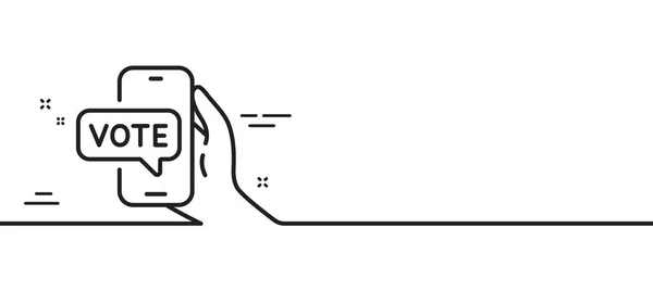 Ikonen För Internetröstning Röstsedel Internet Webbvalssymbol Minimal Linje Illustration Bakgrund — Stock vektor