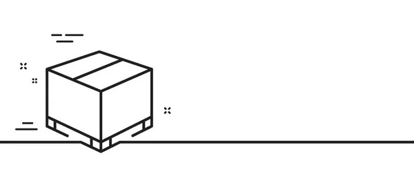 Icono Línea Caja Paquete Señal Entrega Logística Símbolo Rastreo Fondo — Archivo Imágenes Vectoriales