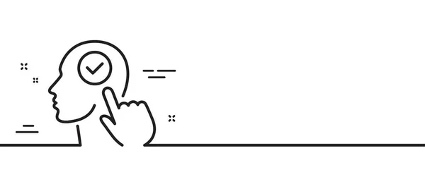 Huvudikonen Välj Användartecken Kryssruta Symbol Minimal Linje Illustration Bakgrund Välj — Stock vektor