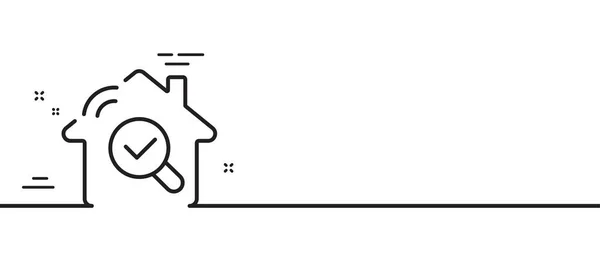 Перевірте Піктограму Лінії Знак Якості Будівництва Символ Перевірки Конструкції Тло — стоковий вектор