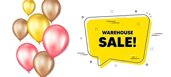 Μήνυμα Πώλησης Αποθήκης Διαφημιστικό Πανό Μπαλόνια Φούσκα Συνομιλίας Ειδική Ένδειξη — Διανυσματικό Αρχείο