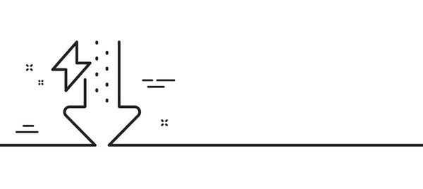 Energielijn Icoon Thunderbolt Teken Energieverbruikssymbool Minimale Lijn Illustratie Achtergrond Energie — Stockvector