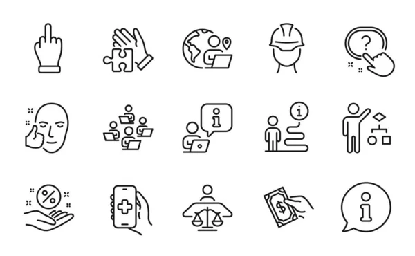 Ícones Pessoas Configurados Ícone Incluído Como App Saúde Pagamento Dinheiro —  Vetores de Stock
