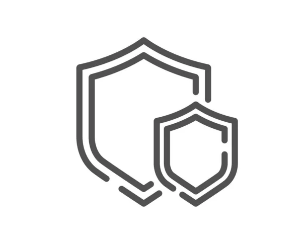 Ikona Čáry Štítů Soukromí Zabezpečeno Symbol Bezpečné Obrany Kvalitní Konstrukční — Stockový vektor