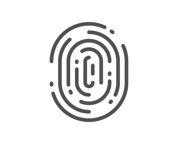 Fingerprint Line Icon Finger Print Scan Sign Biometric Identity Symbol — Stock Vector