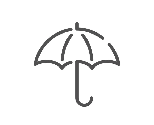 Paraplylinjerikonen Regnförsvarsskylt Säker Försäkring Symbol Kvalitetselement Linjär Paraplyikon Redigerbar Stroke — Stock vektor