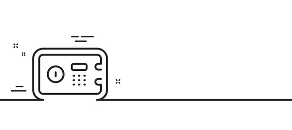 Icono Caja Fuerte Firma Depósito Segura Símbolo Servicio Fondo Ilustración — Vector de stock