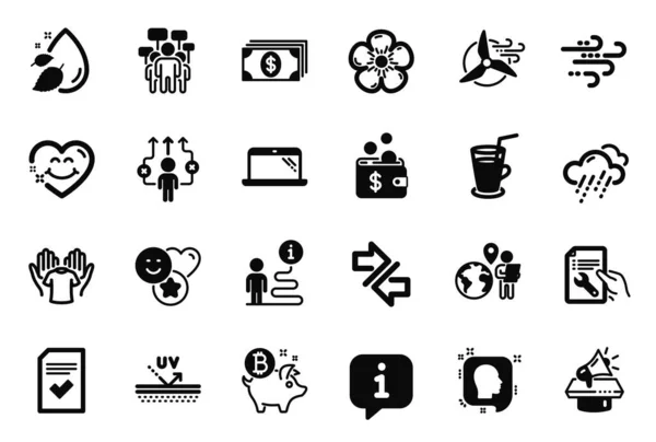 Vector Set Business Icons Related Cocktail Business Way Voting Campaign — Stock Vector