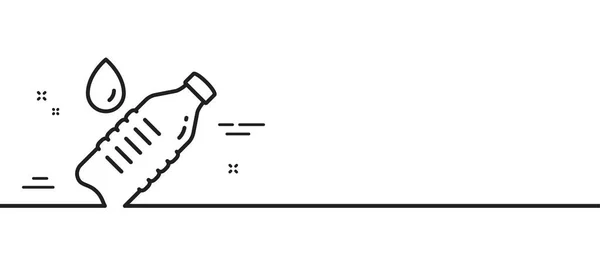 Ícone Linha Garrafa Água Sinal Bebida Aquática Limpa Símbolo Líquido — Vetor de Stock