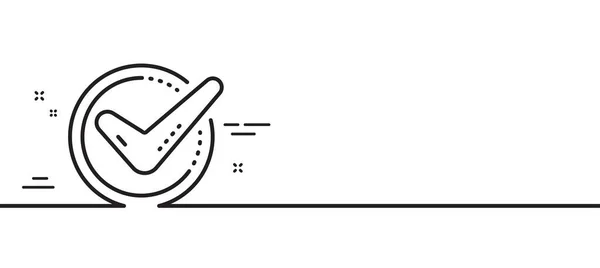 Cochez Icône Ligne Accepté Approuver Signe Cochez Symbole Illustration Ligne — Image vectorielle