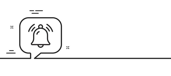 Иконка Чате Уведомлений Сигнал Тревоги Будильник Символ Иллюстрация Первой Линии — стоковый вектор
