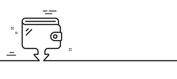 Значок Линии Кошелька Отправь Знак Кошелька Наличный Бюджетный Символ Иллюстрация — стоковый вектор
