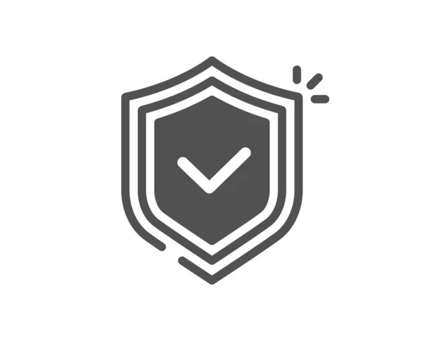 Icono Del Escudo Firma Privacidad Segura Símbolo Defensa Segura Estilo — Vector de stock