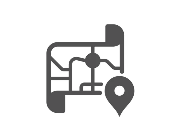 Εικόνα Ποιότητας Χάρτη Πινακίδα Ταξιδιού Σύμβολο Απόστασης Διαδρομής Ταξιδιού Κλασικό — Διανυσματικό Αρχείο