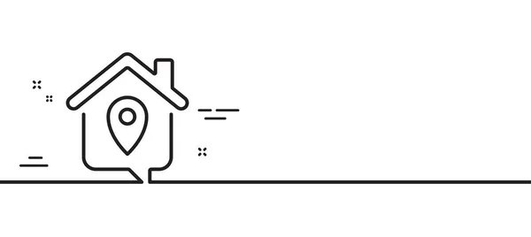 Travailler Domicile Icône Ligne Externaliser Panneau Emploi Symbole Bureau Distant — Image vectorielle