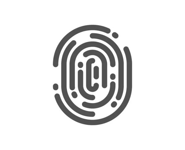 Ikona Odcisków Palców Znak Skanowania Odcisków Palców Symbol Tożsamości Biometrycznej — Wektor stockowy