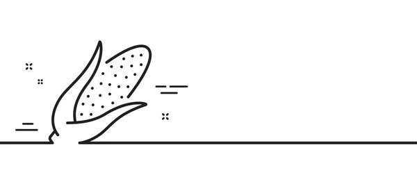 Ikona Řádku Kukuřice Znak Zeleninového Jídla Symbol Výživy Minimální Čára — Stockový vektor