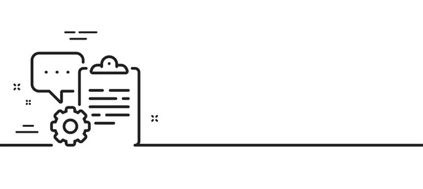 Zwischenablage Dokument Zeilensymbol Vertragsunterzeichnung Umfragerekord Minimale Zeilenillustration Hintergrund Banner Mit — Stockvektor