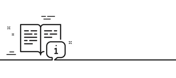 Icône Ligne Instruction Panneau Manuel Utilisateur Symbole Livre Information Illustration — Image vectorielle