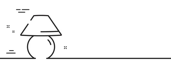 Ikonen För Bordslampor Sängljusskylt Inredningen Belyser Symbolen Minimal Linje Illustration — Stock vektor