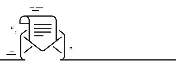 Boletín Correo Icono Línea Lea Señal Correspondencia Mensaje Símbolo Correo — Archivo Imágenes Vectoriales