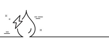 Hidroelektrik hat simgesi. Hidroelektrik enerji işareti. Su gücü sembolü. Asgari çizgi çizimi arka planı. Hidroelektrik hat ikon desenli pankart. Beyaz ağ şablonu konsepti. Vektör