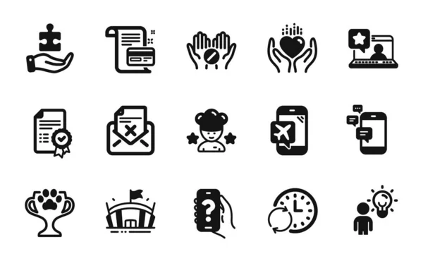 Vector Set Certificate Medical Tablet Update Time Icons Simple Set — Stock Vector