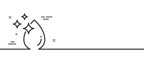 Значок Линии Капель Воды Чистый Кристалл Аква Знак Жидкий Символ — стоковый вектор